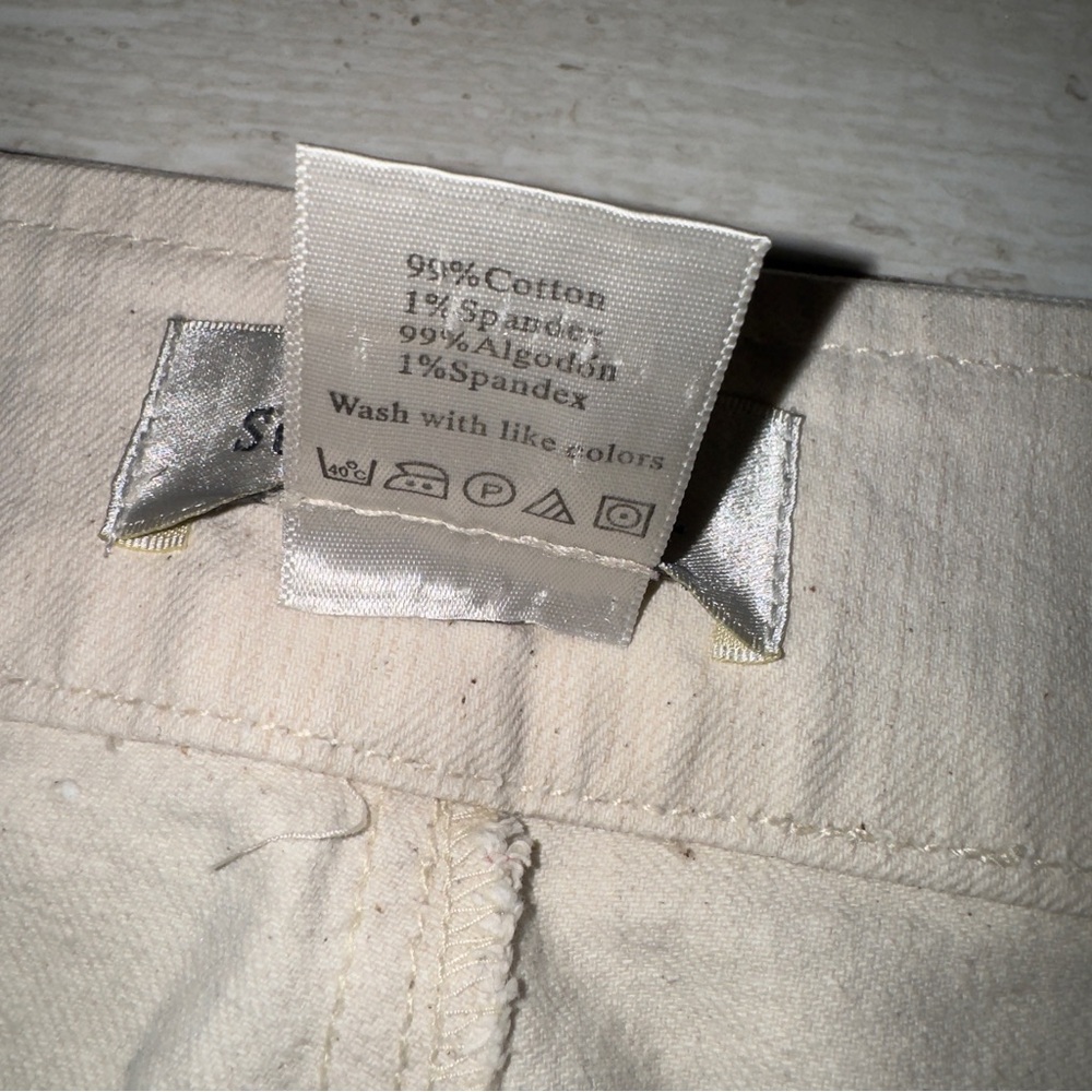Susan Bristol Cream Stretch Straight-Leg Pants Women’s Size 6‎ - Picture 5 of 12